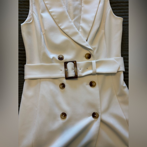 Express White Sleeveless Blazer Dress - Size Small - Picture 4 of 5